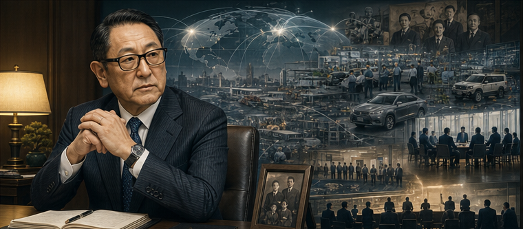 Akio Toyoda's wealth contrasted with stewardship of Toyota's global industrial network