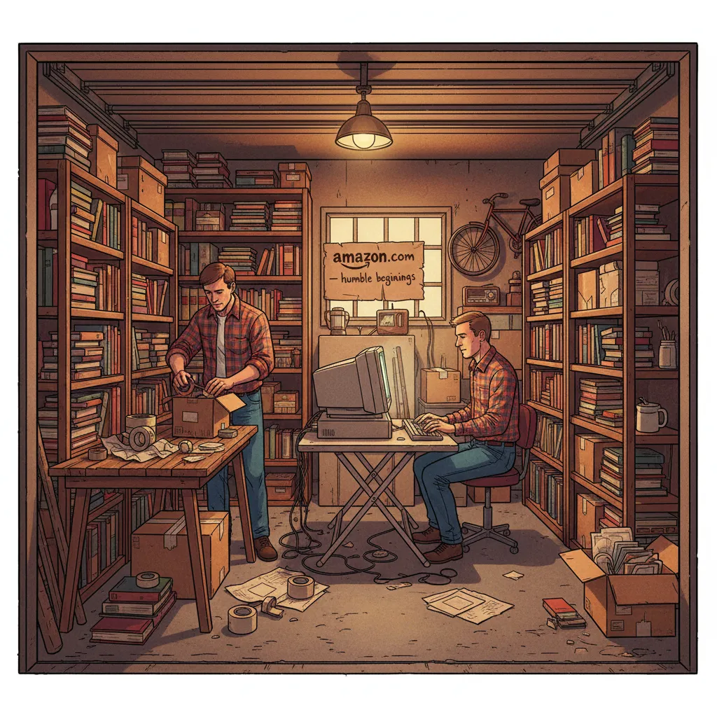 A young inventor's makeshift laboratory — circuit boards and tools spread across a workbench