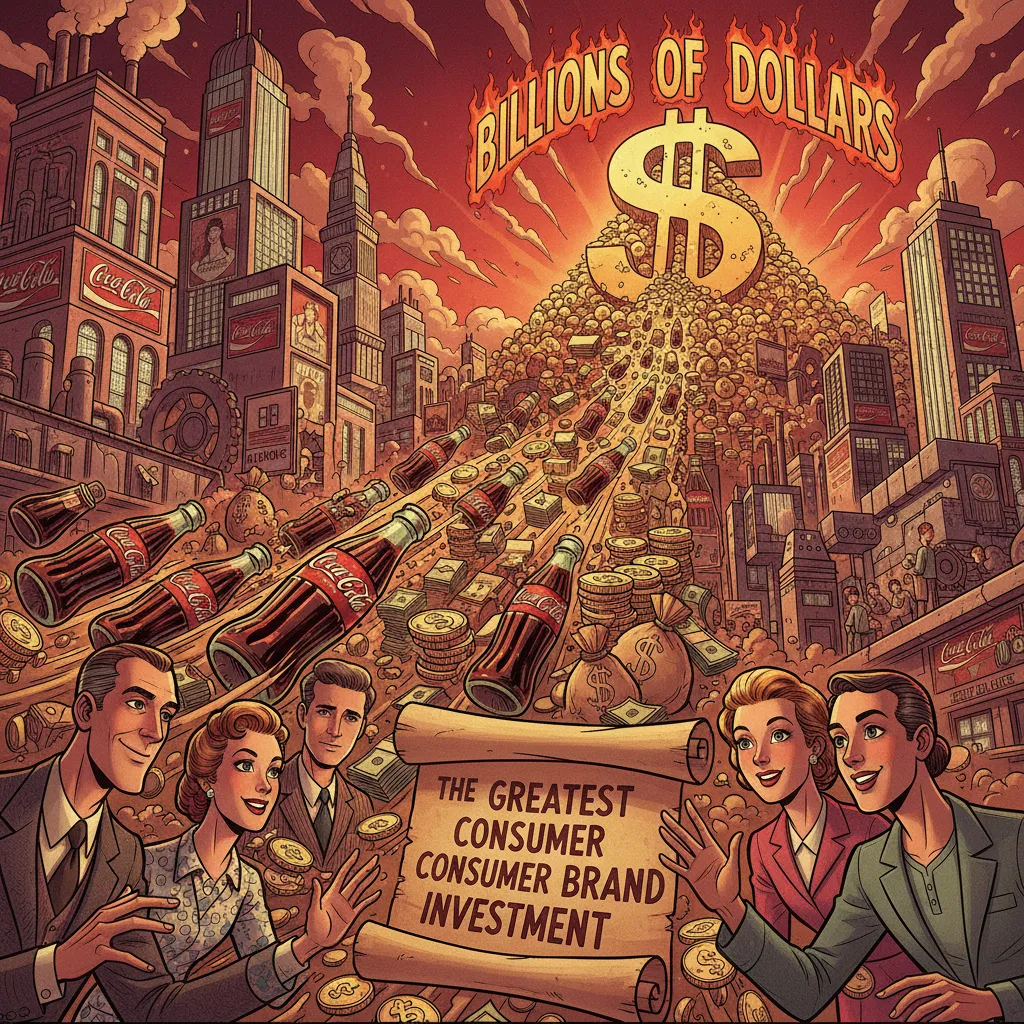 A classic red Coca-Cola vending machine — the brand Buffett called his forever holding