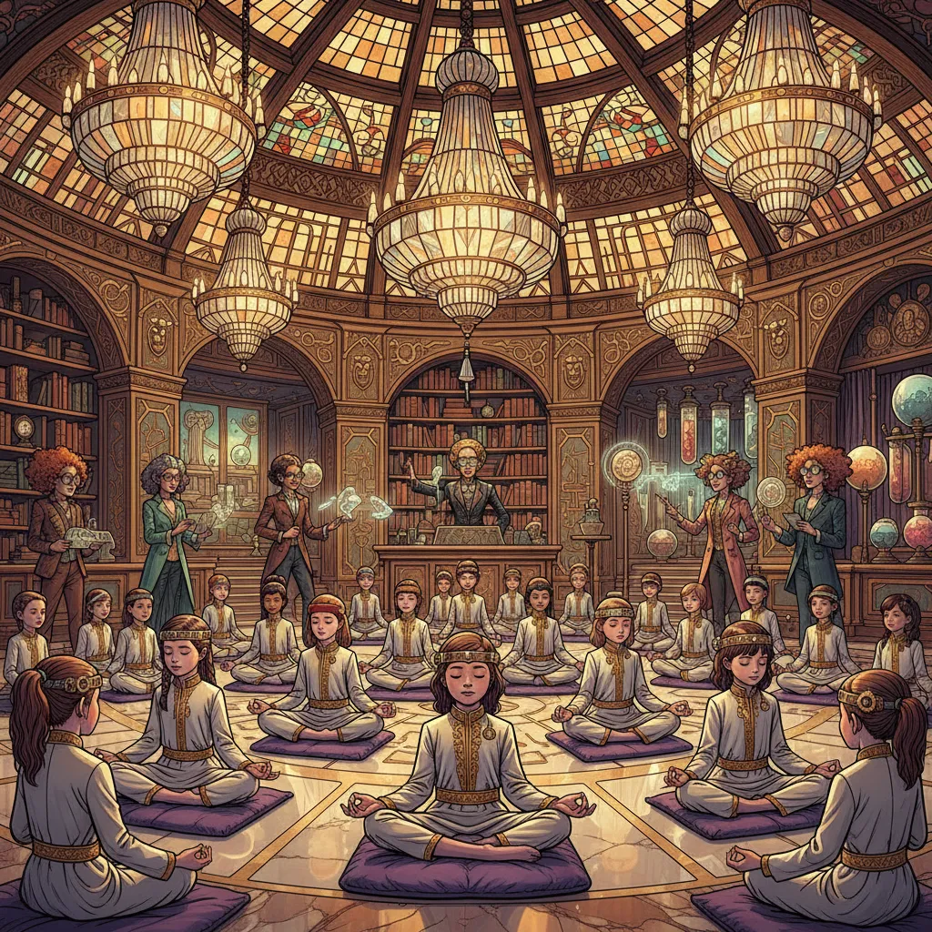 A sleek private school classroom with children and modern design — the WeGrow experiment