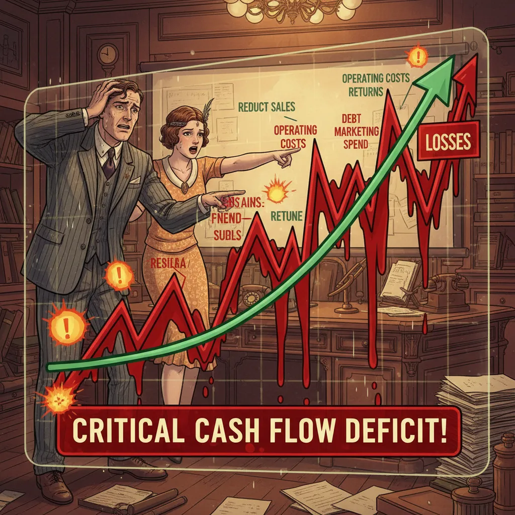 A chart showing revenue going up while losses go up even faster — the WeWork financial paradox
