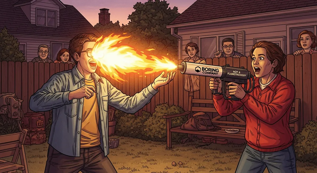 The Boring Company's "Not a Flamethrower" — $500 of pure Musk marketing genius