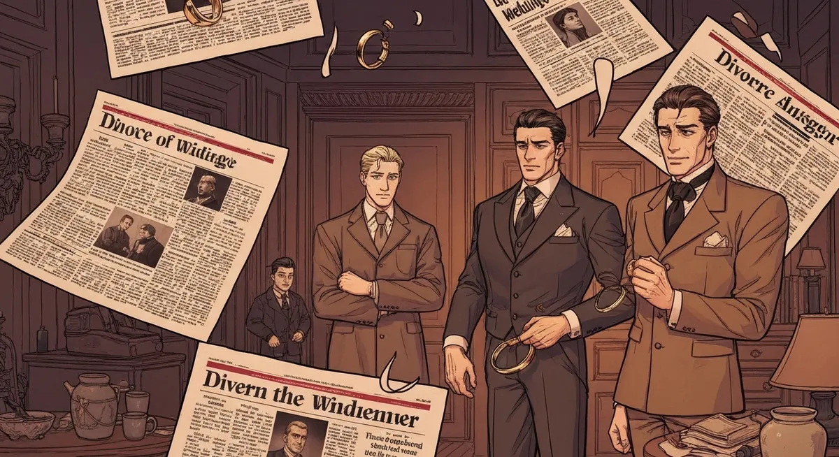 A newspaper front page with headlines about the Gates divorce — the end of a power couple