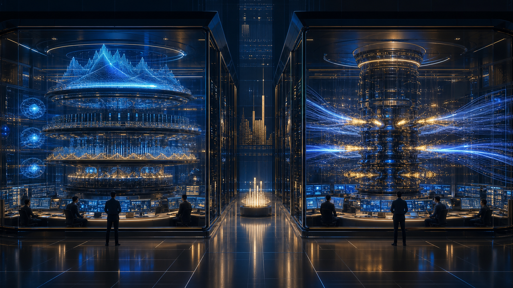 Two distinct financial engines—investment management and electronic market making—powered by shared themes of data and technology