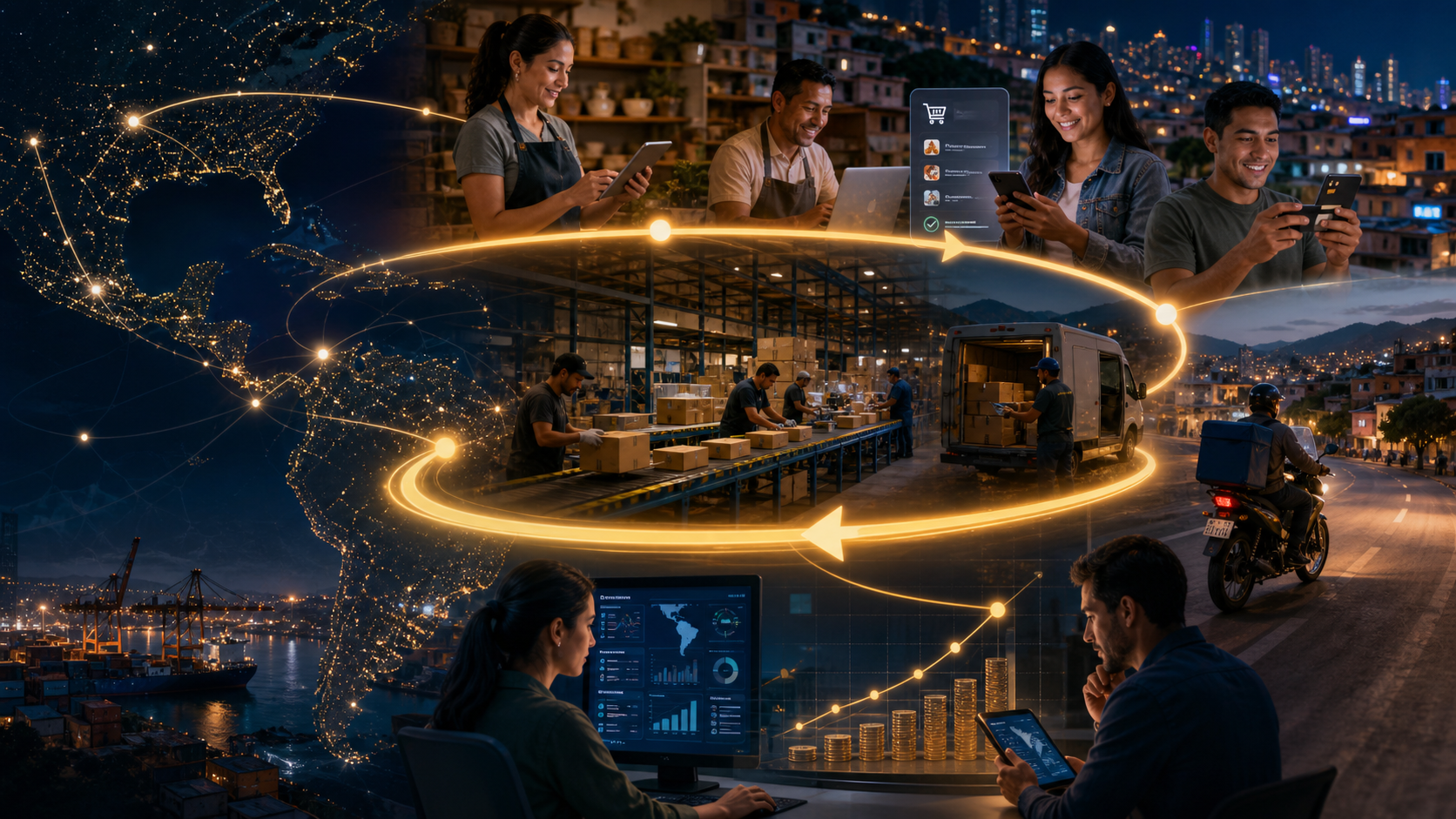 The marketplace, payments, logistics, and credit layers reinforcing one another across Latin America
