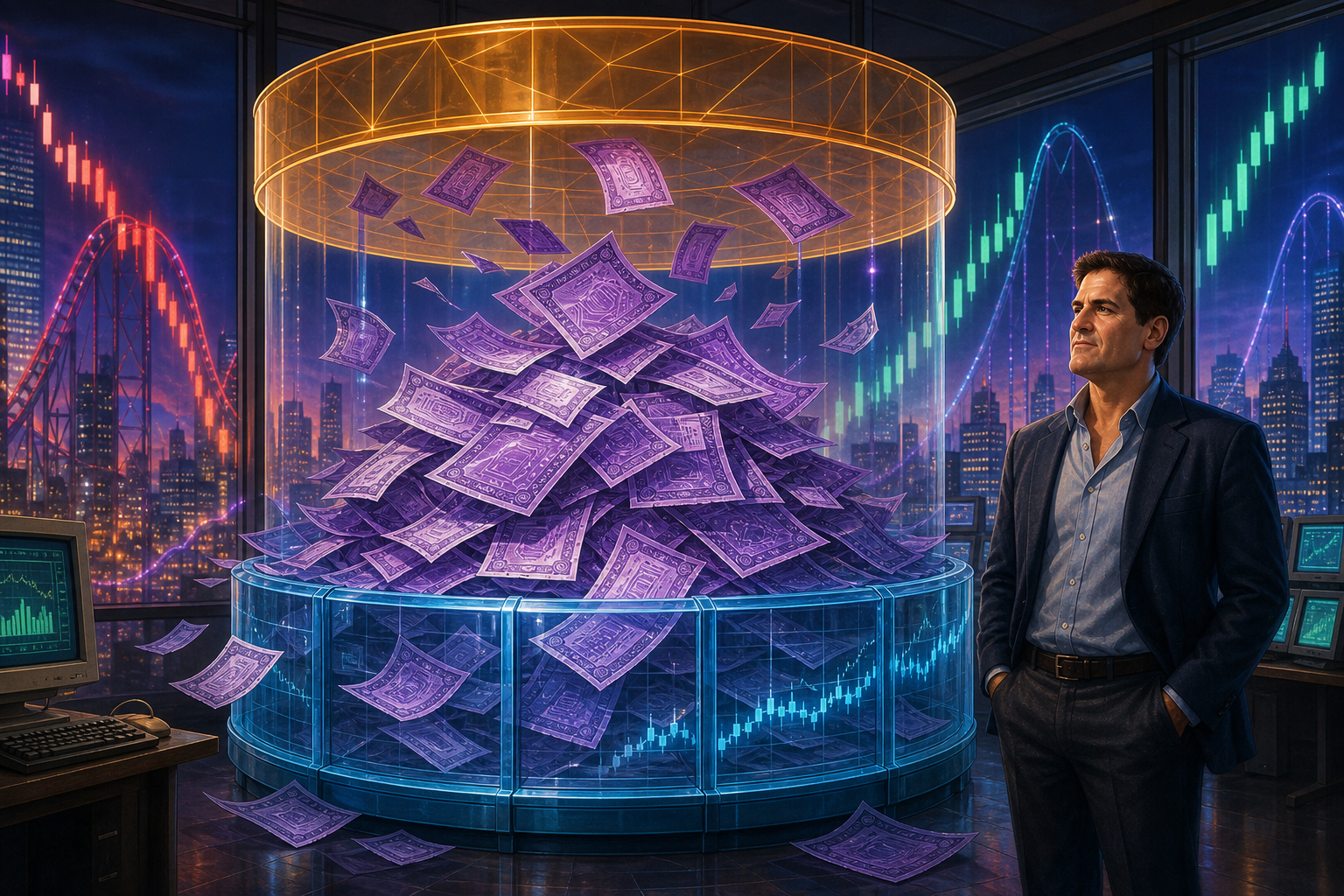 Mark Cuban's protective collar strategy shielding his volatile Yahoo stock windfall