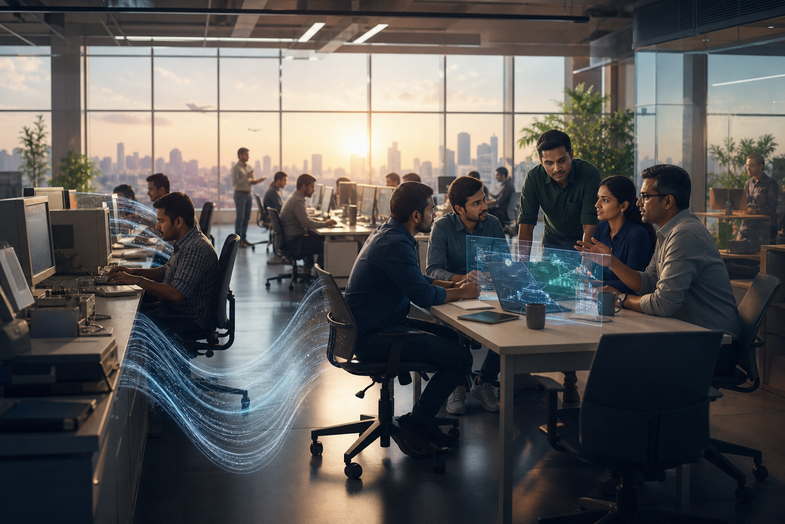 The global delivery model evolving from rows of programmers into AI-assisted, high-value digital engineering teams