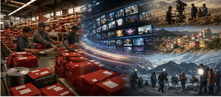 Netflix transforming from physical rentals to streaming and global production
