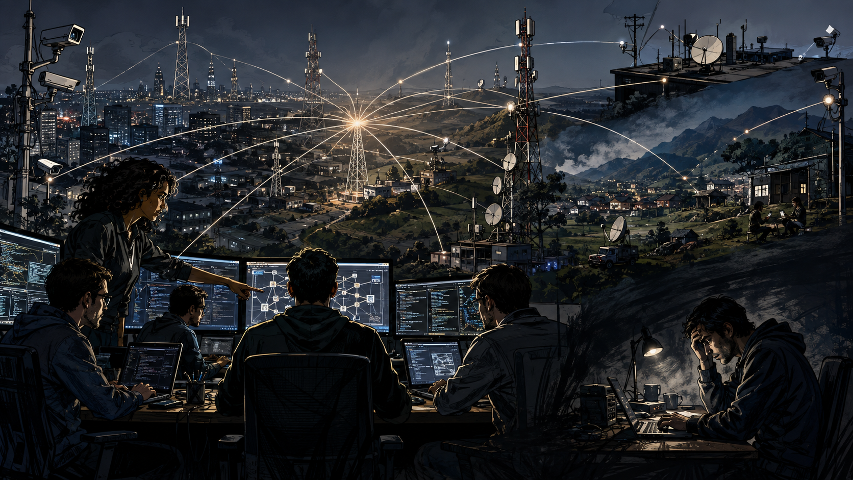 A compact Ubiquiti engineering team powers a vast network of towers, offices and cameras, showing the leverage and fragility of a lean empire