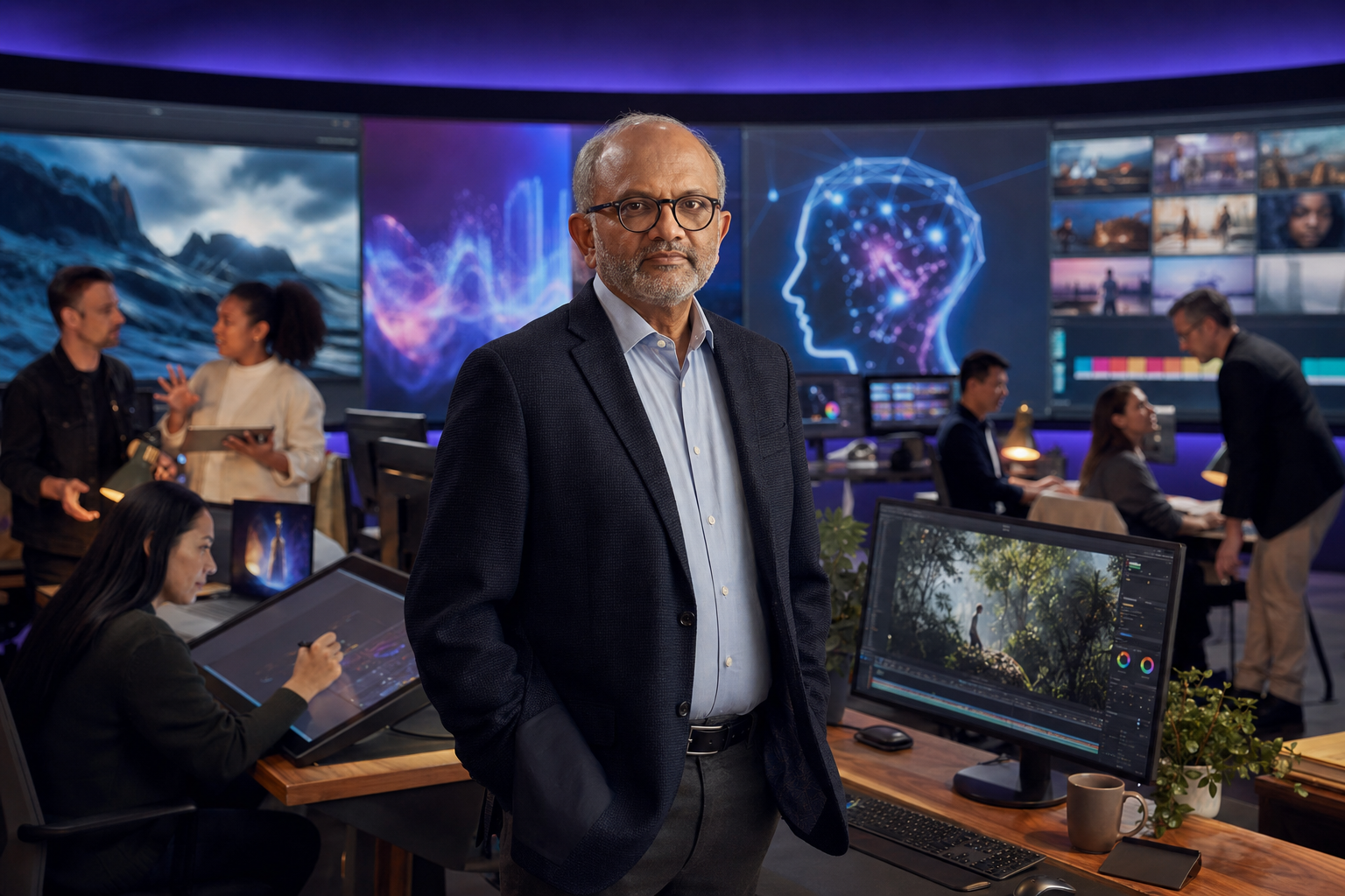 Shantanu Narayen confronting generative AI, creator trust, enterprise growth, and regulatory scrutiny