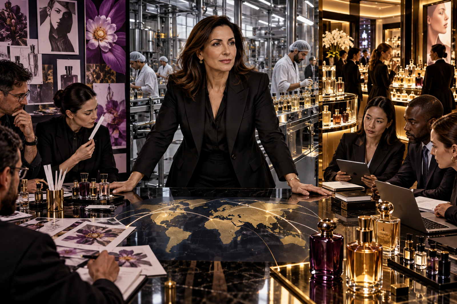 Sue Nabi connecting a creative studio, fragrance factory, and global retail teams around fewer stronger turnaround priorities