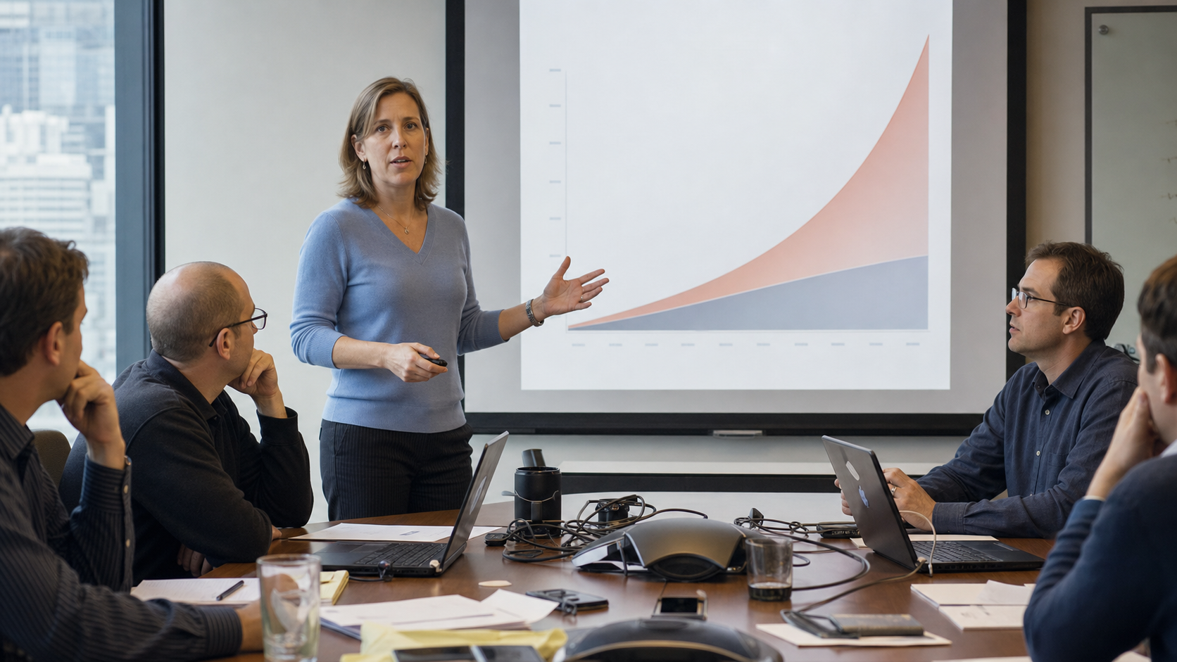 A Google strategy meeting weighing an unruly emerging video platform against the future of global online media