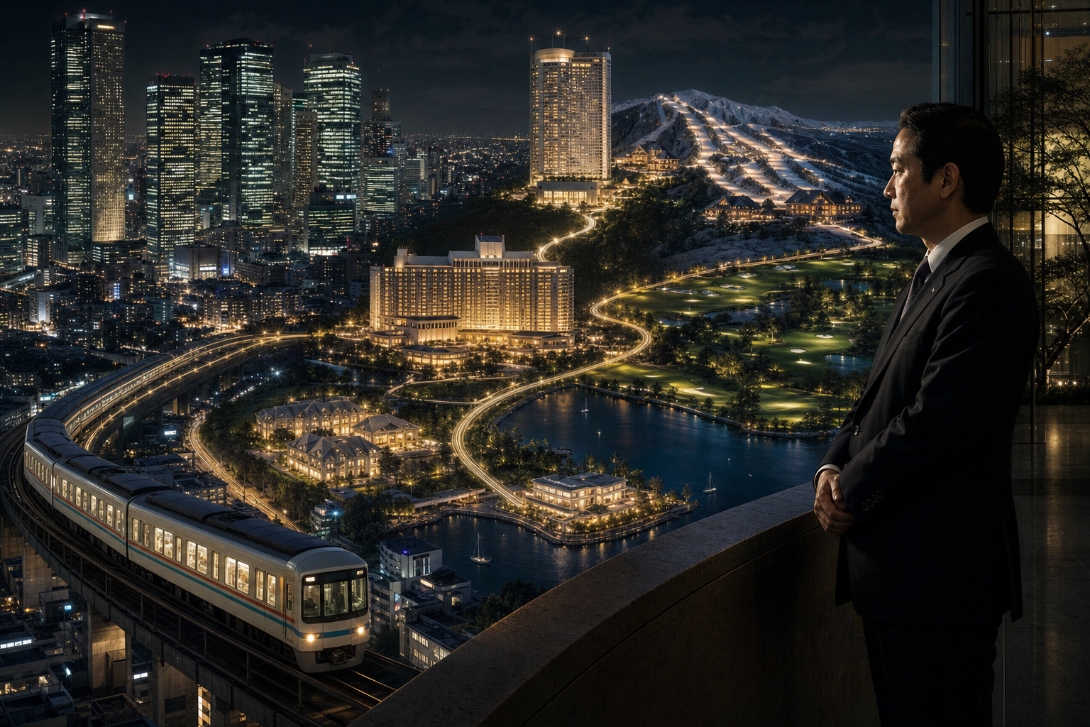 Yoshiaki Tsutsumi's land and infrastructure holdings at the peak of Japan's asset bubble