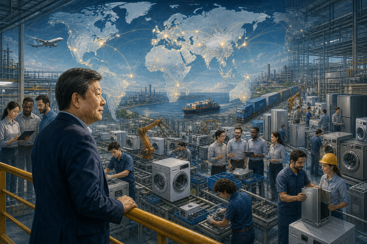 Haier expanding from a Chinese appliance factory into a global manufacturing network